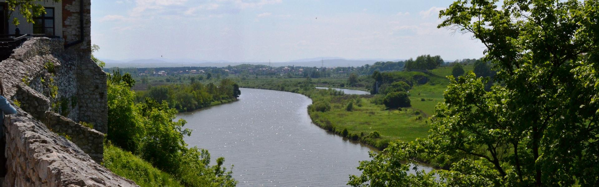 Vistula River as seen from the hill.
