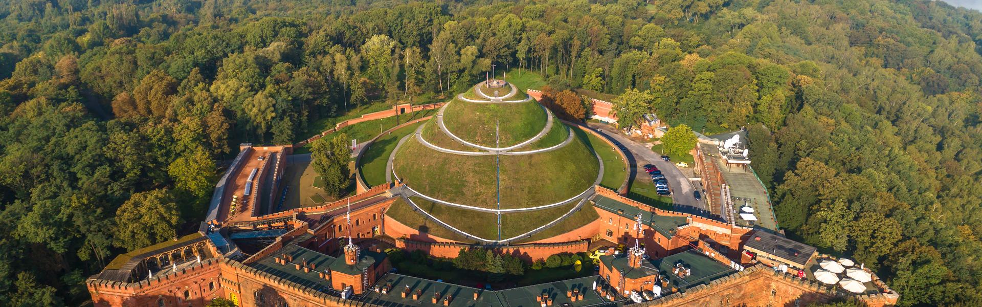 Kościuszko Mound seen from a bird’s eye view