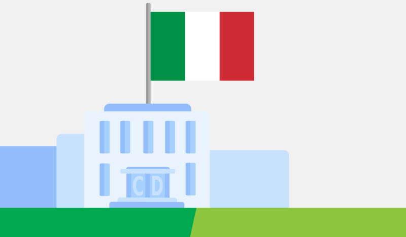 Budynek Konsulatu, Flaga Włoch