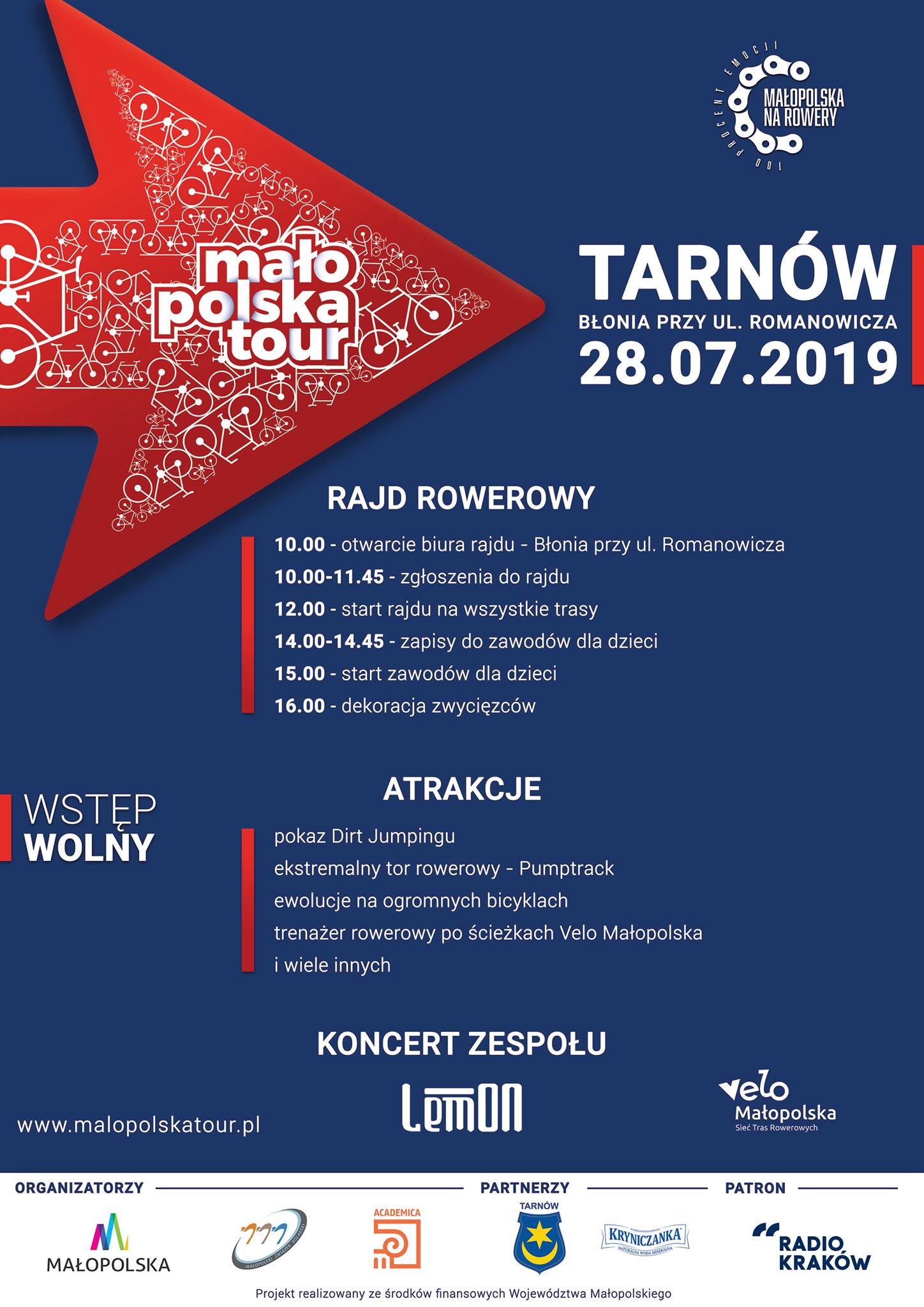Plakat Małopolska Tour Tarnów 2019